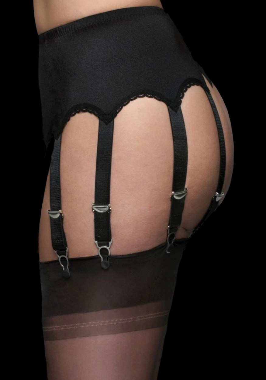 Esme Black 10 Strap Esme Black Suspender Belt