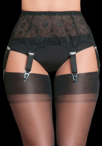 Tanya Black 6 Strap Suspenders